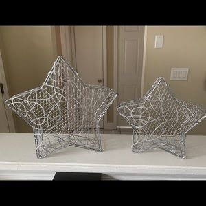 Silver Wire Star Shaped Boxes